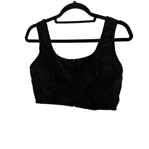 Black Corset Crop Top